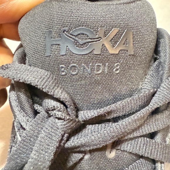 Hoka one one Bondi 8 Women's Size 8 High Cushioned Durable Running Shoes Black - Picture 15 of 16